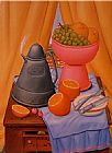 Still Life with Coff pot by Fernando Botero